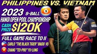 Quarter Final Highlights with Carlo Biado vs Chang Yu Lung at Hanoi Open Pool Championship 2023