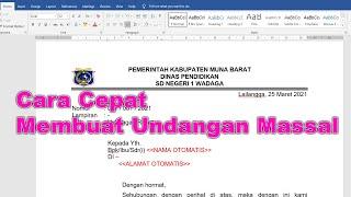 Cara membuat surat massal di word - Daftar Penerima Undangan Otomatis