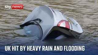 Flood warnings after heavy rain hits the UK