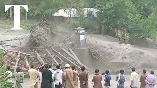 Glacial lake bursts river banks causing floods in Pakistan