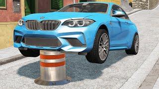 Cars vs Bollards #4 – BeamNG.Drive