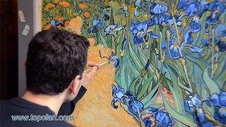 Art Reproduction Vincent van Gogh - Irises Hand-Painted Step by Step