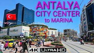  TURKEY ANTALYA 4K City Center Steet walking MAY 2023 4K 60FPS HDR no commentary
