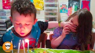 Children Birthday is RUINED Brother blows out birthday candles