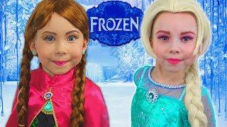 Alice as Princess Elsa and Anna  Stories for girls - Compilation video