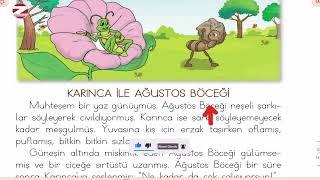 Karınca İle Ağustos Böceği Metni Cevapları 1. Sınıf Türkçe Ders Kitabı Metinleri