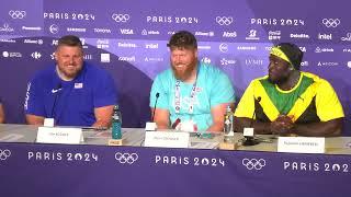 Ryan Crouser Wins Third Straight Olympic Shot Put Gold At Paris 2024  Press Conference