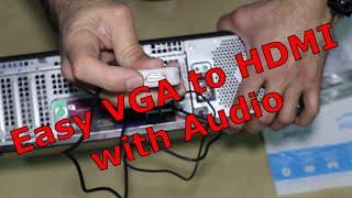 Konvertieren Sie VGA in HDMI mit Audio um einen alten PC an einen neuen Fernseher anzuschließen