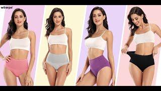 wirarpa Womens Cotton Stretch Underwear Briefs High Waisted Full Coverage Panties  Amazon Haul