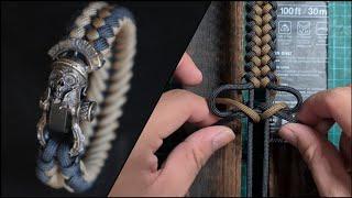 How to make Sanctified Knot Paracord Bracelet with Bead and Shackle Buckle Bracelet By ThreeBrclt