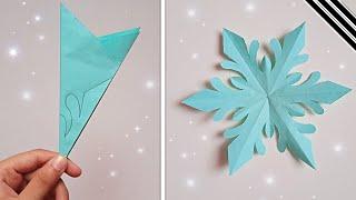 How to Make 6-Pointed Snowflakes with Paper and Scissors Christmas Decorations 2022paper snowflake