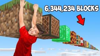 Jumping 6344234 Blocks to Break a Minecraft RECORD