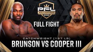 Derek Brunson vs Ray Cooper III  2023 PFL Championship