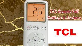 TCL Inverter Ac Remote Full Setting & Features Urdu  Hindhi