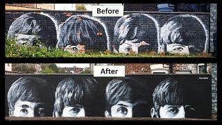 Replacing The Beatles With The Beatles - Street Art by Liverpool artist Paul Curtis