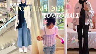 SHOPEE HAUL 2023  try on  pastel  basics ft. LOVITO 