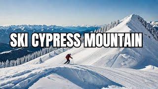 Skiing the beginner to advanced runs in the Cypress Mountain Vancouver Canada