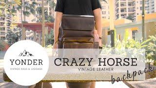 Crazy Horse Leather Backpack  Yonder Bags