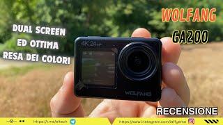 WOLFANG GA200 - Un vero AFFARE La migliore ACTION CAM con DUAL SCREEN dal super prezzo