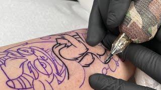 Big Mouth Connie tattoo  Time lapse