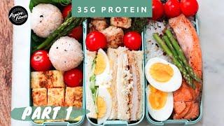 Healthy Japanese Bento Box Recipe Part 1  30g Protein  Healthiest Bento Boxes Ep 1.