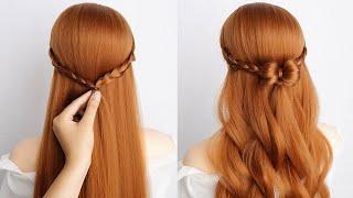 Easy And Cute Hairstyle For Girl Half Up Hairstyle For Long Hair