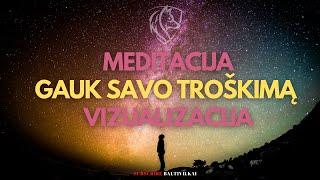 12 MIN MEDITACIJA LIETUVIŠKAI PRITRAUK SAVO LABIAUSIAI NORIMĄ TROŠKIMĄ MINTIES GALIA+ VAIZDUOTĖ