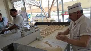 how to make Taftoun bread in Isfahan Iran  baking iranian Tafroun bread