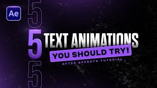 5 Creative Text Animation in After Effects for Freshers
