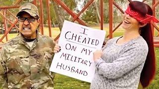 soldier comes home to find cheating wife.. emotional