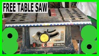 Scrapping a Ryobi Table Saw found upside down on the Road