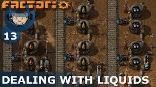 DEALING WITH LIQUIDS - Factorio Ep. #13 - Guide & Lets Play