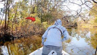 Taking a RISK in Unknown Tight Creeks *RARE Catch?*