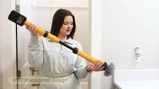 Review Alloyman Cordless Spin Scrubber Electric Shower Cleaning Brush Long Handle