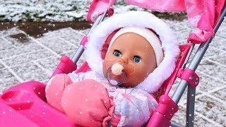 Baby Annabell Doll Morning and Evening Routines videos for kids Winter Clothes for Baby Doll