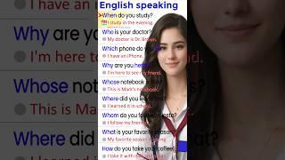 ️How to speak English fluently? Daily use English question answer practice #englishquestioansanswers