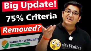 Big Update  75% Criteria Removed? JEE Exam   Sachin Sir Motivation  Physicswallah