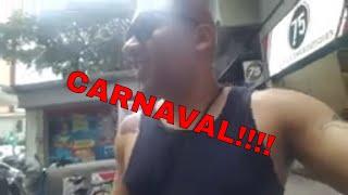 Walking in the Copacabana Streets with Laundry during Carnival