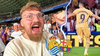 Real Sociedad vs. FC Barcelona - Stadionvlog  Lewandowski erste 2 Tore   ViscaBarca
