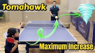 How to increase the maximum sidespin for Tomahawk Serve technique   special training