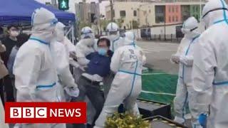 Clashes in Shanghai China over Covid lockdown evictions – BBC News