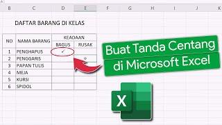 Cara Membuat Tanda Centang di Microsoft Excel