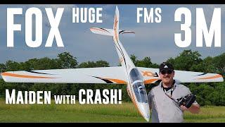 FMS - Fox with Reflex V2 - 3m - Maiden Flight + Crash