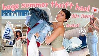 HUGE try on thrift haul all of the summer trends 