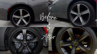 Dodge Charger Rim Transformation using spray paint