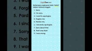 How To Say Sorry in English #shorts #learnenglish #bahasainggris #howtosay #shortsvideo