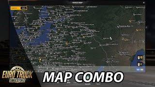 ETS2 1.36  PM 2.43 + ROS 7.7 + PR 2.4.1 + 14 Maps  Map Combo