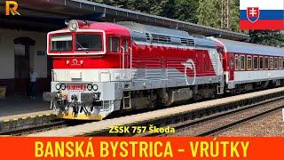 Cab Ride Banská Bystrica - Vrútky Zvolen – Vrútky Railway Slovakia train drivers view 4K