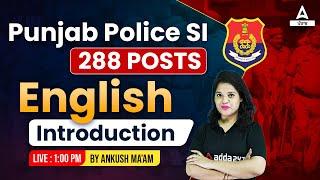 Punjab Police SI Exam Preparation  Punjab Police English Class  Introduction  By Ankush Mam