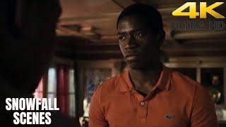 snowfall 2x3 Franklin takes good care of his workers after they are robbed - Full HD scene
